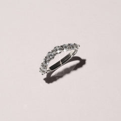 Legacy 1.73ct Round Cut Lab Diamond Half Eternity Ring in 18K White Gold