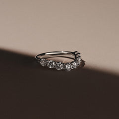 Legacy 1.73ct Round Cut Lab Diamond Half Eternity Ring in 18K White Gold