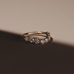 Legacy 1.73ct Round Cut Lab Diamond Half Eternity Ring in 18K Yellow Gold