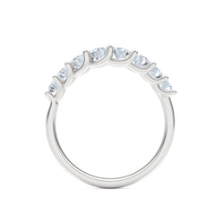 Legacy 0.90ct Round Cut Lab Diamond Half Eternity Ring in Platinum