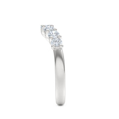 Legacy 0.90ct Round Cut Lab Diamond Half Eternity Ring in 18K White Gold