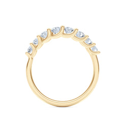 Legacy 0.90ct Round Cut Lab Diamond Half Eternity Ring in 18K Yellow Gold
