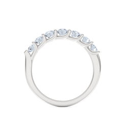 Legacy 1.00ct Round Cut Lab Diamond Half Eternity Ring in 18K White Gold