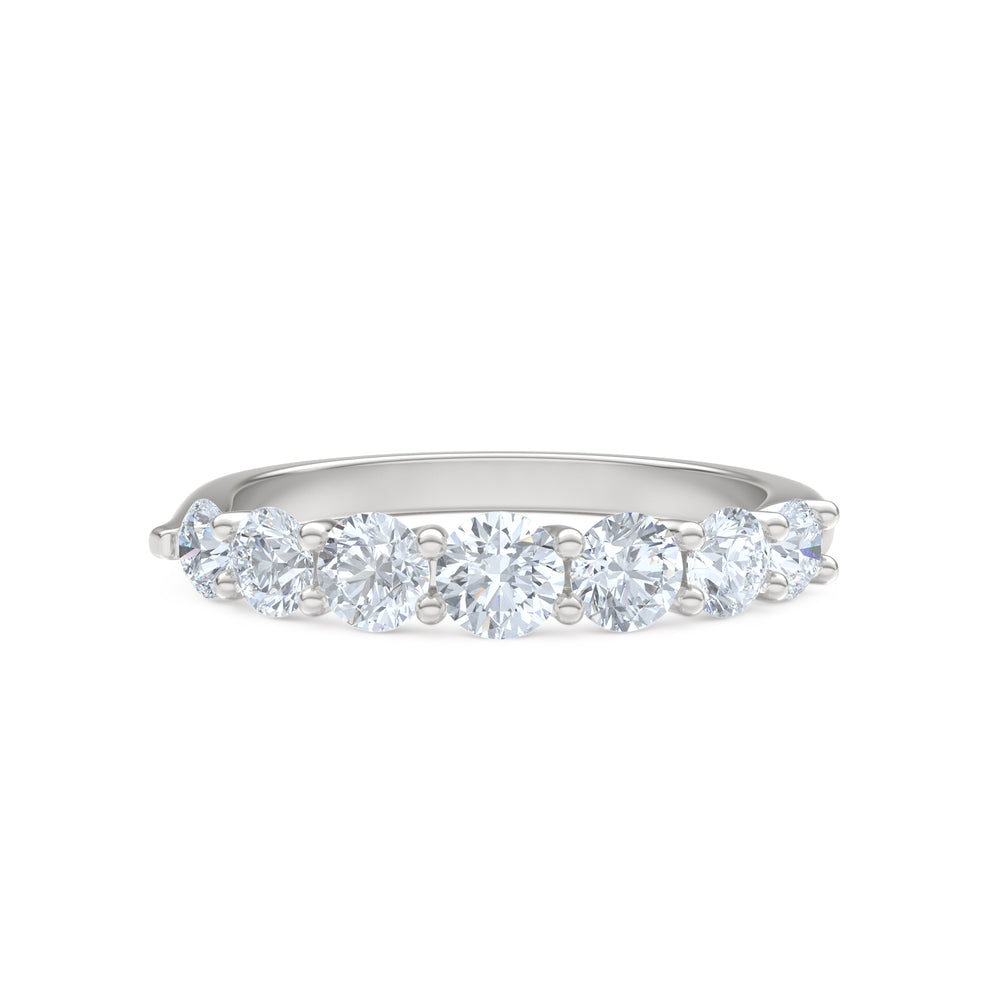 Legacy 1.00ct Round Cut Lab Diamond Half Eternity Ring in Platinum