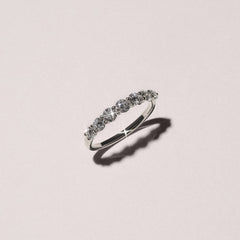 Legacy 1.00ct Round Cut Lab Diamond Half Eternity Ring in Platinum