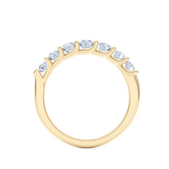 Legacy 1.00ct Round Cut Lab Diamond Half Eternity Ring in 18K Yellow Gold