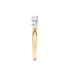 Legacy 1.00ct Round Cut Lab Diamond Half Eternity Ring in 18K Yellow Gold