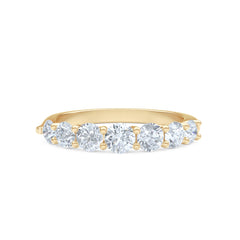 Legacy 1.00ct Round Cut Lab Diamond Half Eternity Ring in 18K Yellow Gold