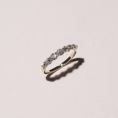 Legacy 1.00ct Round Cut Lab Diamond Half Eternity Ring in 18K Yellow Gold