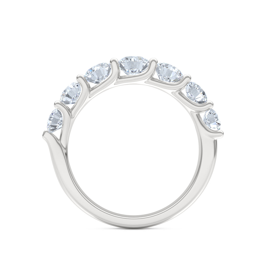 Legacy 2.00ct Round Cut Lab Diamond Half Eternity Ring in Platinum