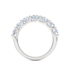 Legacy 2.00ct Round Cut Lab Diamond Half Eternity Ring in Platinum