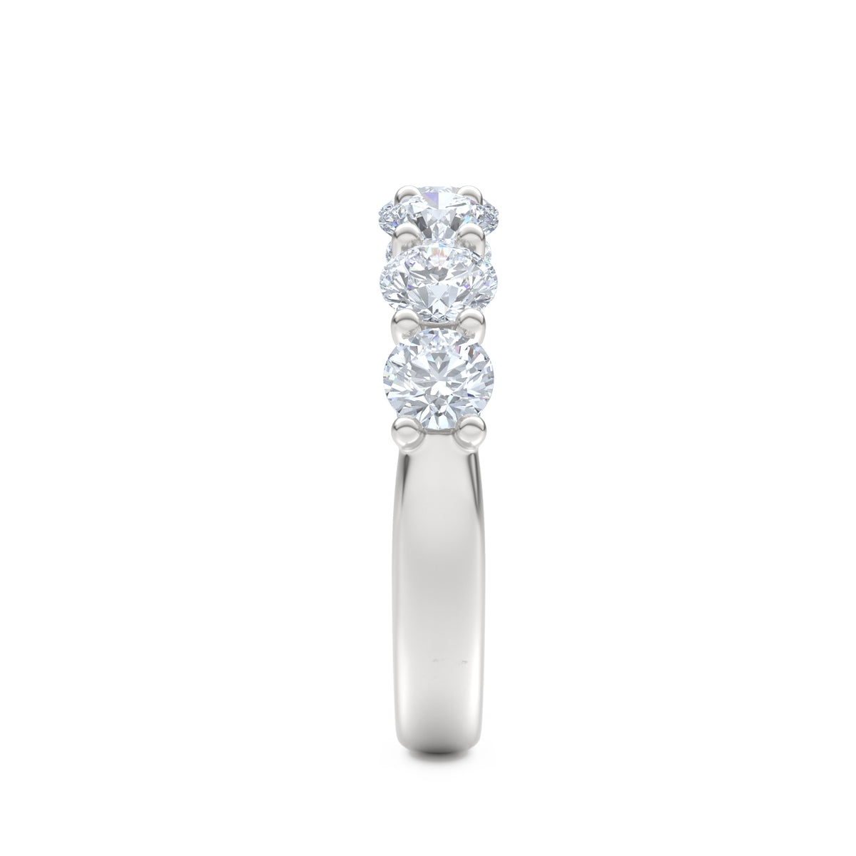 Legacy 2.00ct Round Cut Lab Diamond Half Eternity Ring in Platinum