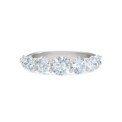 Legacy 2.00ct Round Cut Lab Diamond Half Eternity Ring in Platinum
