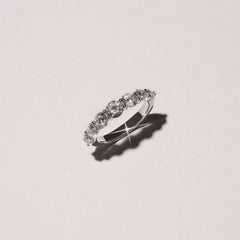 Legacy 2.00ct Round Cut Lab Diamond Half Eternity Ring in Platinum