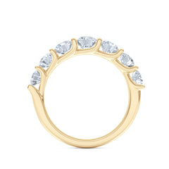Legacy 2.00ct Round Cut Lab Diamond Half Eternity Ring in 18K Yellow Gold