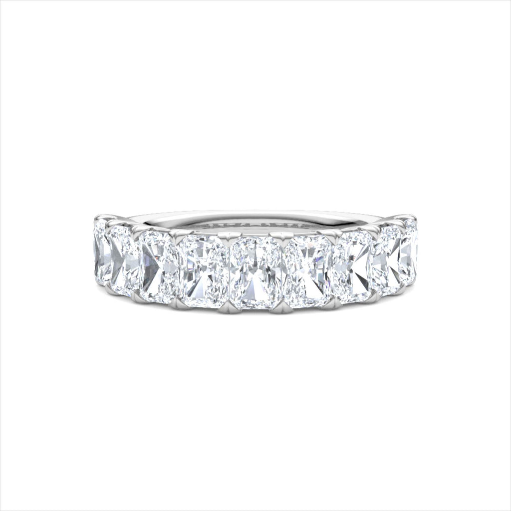 Sempre Radiant Cut 2.00ct Lab Diamond Half Eternity Ring in 18K White Gold