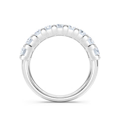 Sempre Radiant Cut 2.00ct Lab Diamond Half Eternity Ring in 18K White Gold