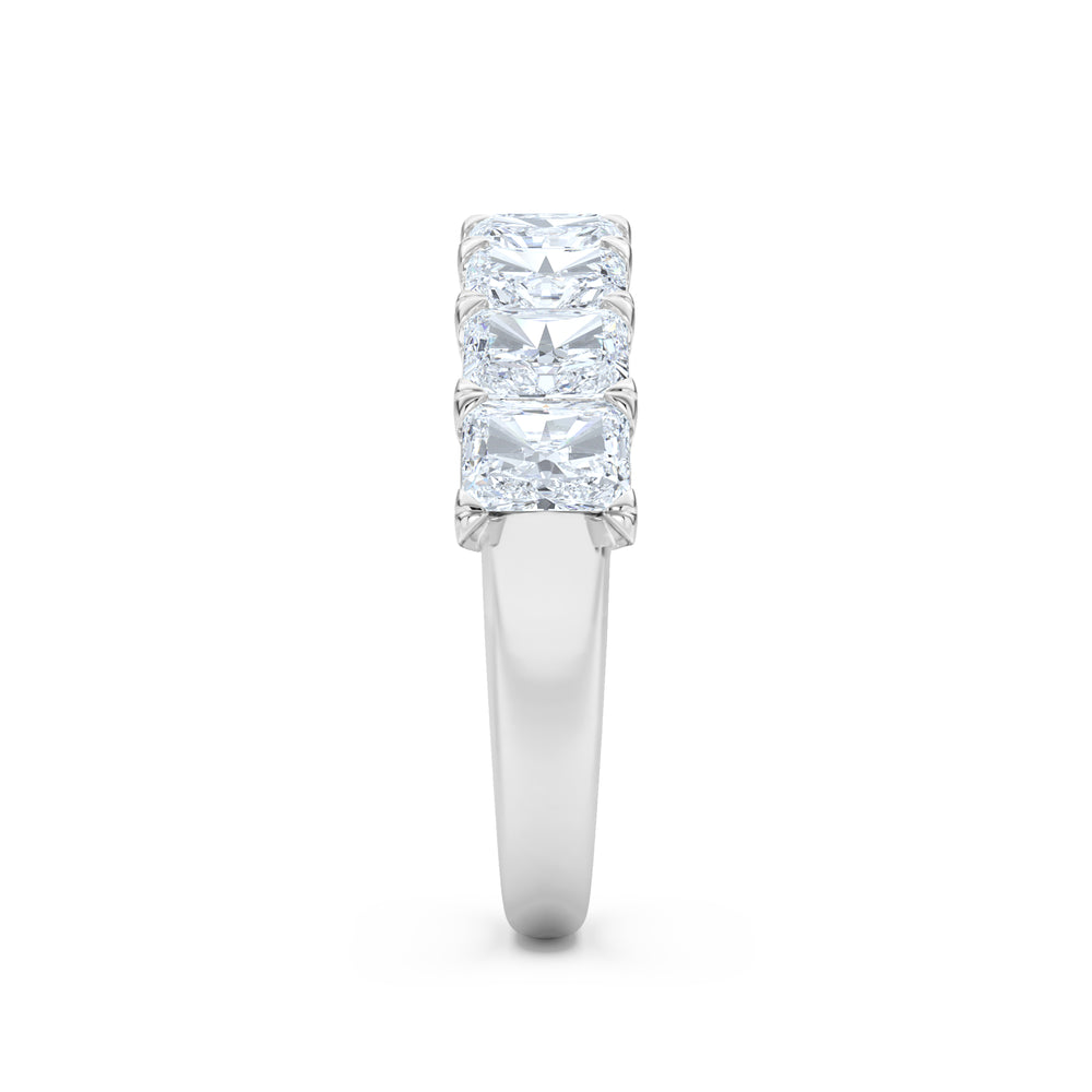 Sempre Radiant Cut 2.00ct Lab Diamond Half Eternity Ring in 18K White Gold