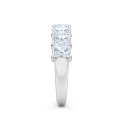 Sempre Radiant Cut 2.00ct Lab Diamond Half Eternity Ring in 18K White Gold