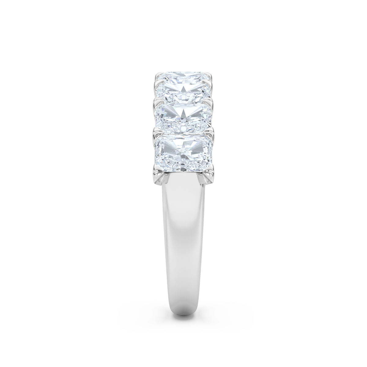 Sempre Radiant Cut 2.00ct Lab Diamond Half Eternity Ring in Platinum