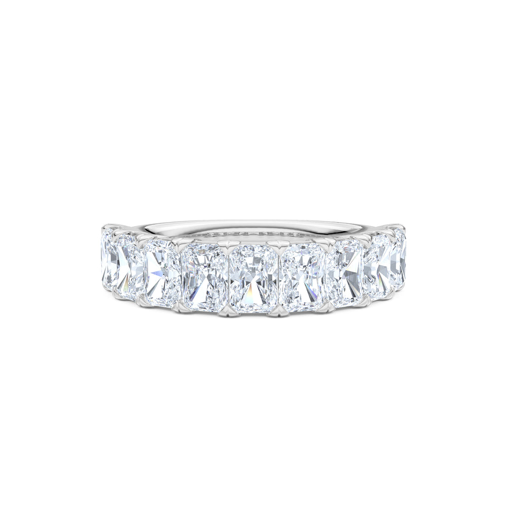 Sempre Radiant Cut 2.00ct Lab Diamond Half Eternity Ring in 18K White Gold