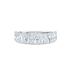 Sempre Radiant Cut 2.00ct Lab Diamond Half Eternity Ring in 18K White Gold