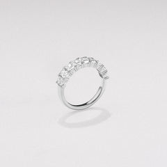 Sempre Radiant Cut 2.00ct Lab Diamond Half Eternity Ring in 18K White Gold