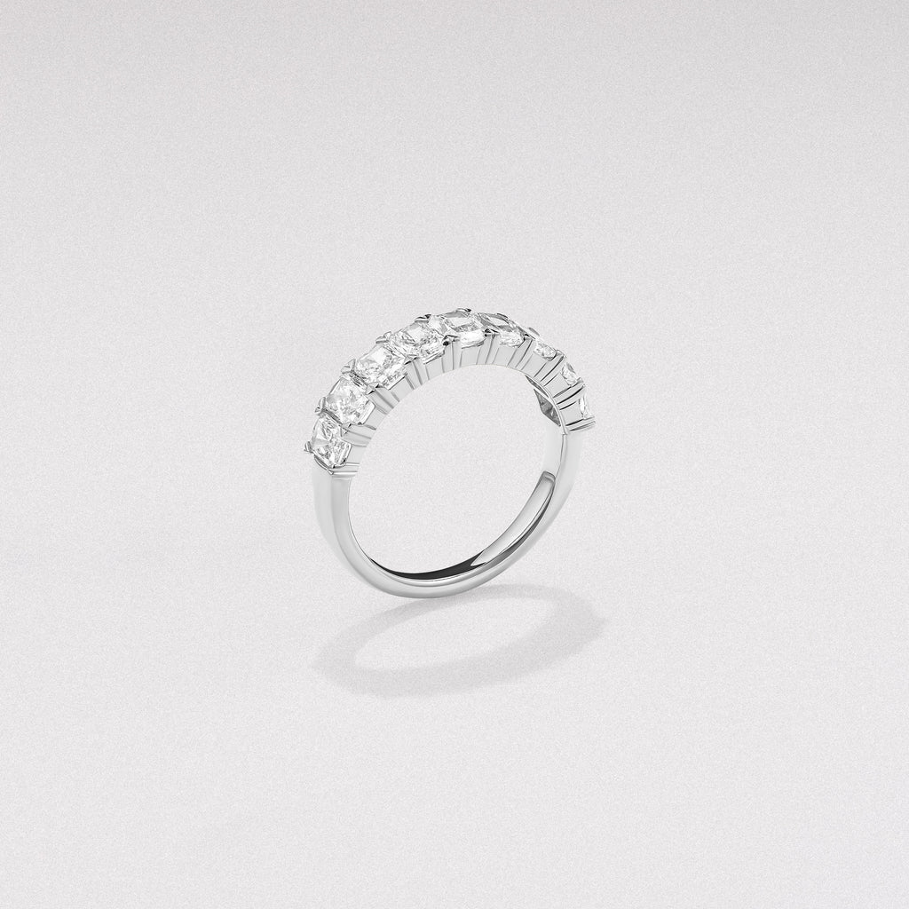 Sempre Radiant Cut 2.00ct Lab Diamond Half Eternity Ring in Platinum