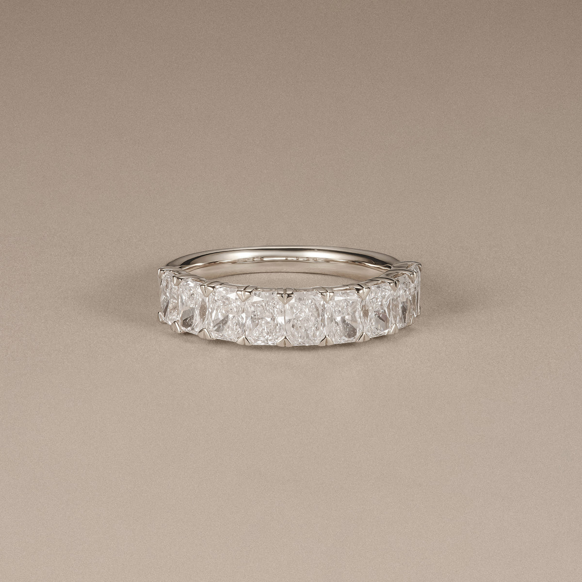 Sempre Radiant Cut 2.00ct Lab Diamond Half Eternity Ring in 18K White Gold