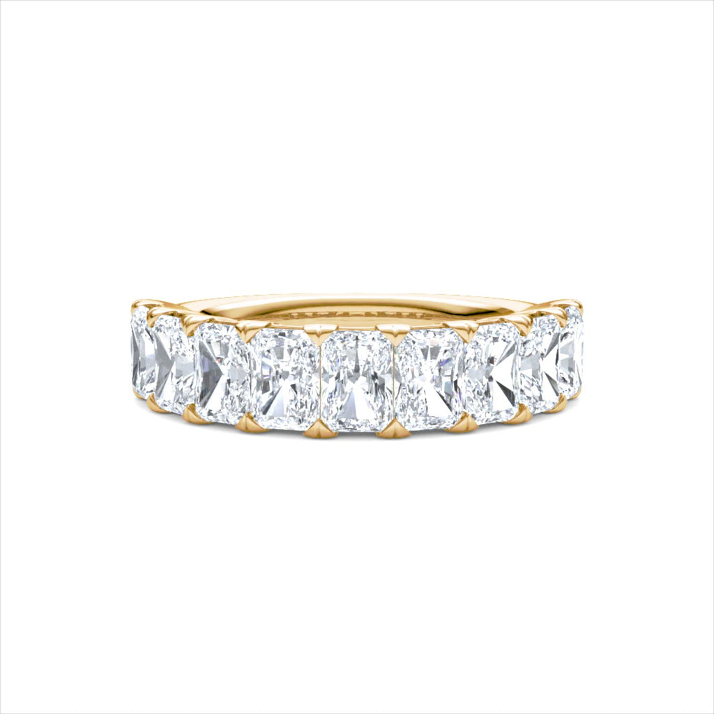 Sempre Radiant Cut 2.00ct Lab Diamond Half Eternity Ring in 18K Yellow Gold