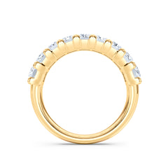 Sempre Radiant Cut 2.00ct Lab Diamond Half Eternity Ring in 18K Yellow Gold