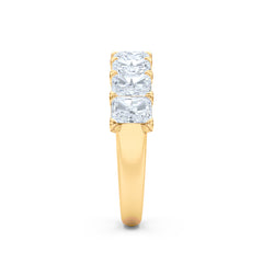 Sempre Radiant Cut 2.00ct Lab Diamond Half Eternity Ring in 18K Yellow Gold