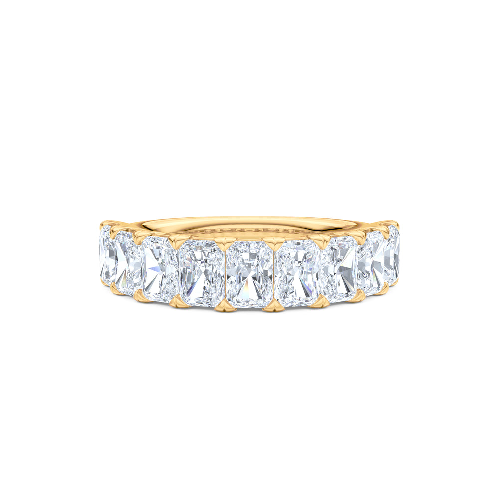 Sempre Radiant Cut 2.00ct Lab Diamond Half Eternity Ring in 18K Yellow Gold