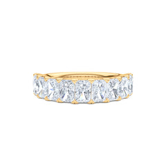 Sempre Radiant Cut 2.00ct Lab Diamond Half Eternity Ring in 18K Yellow Gold