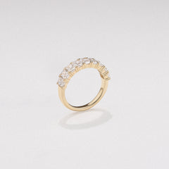 Sempre Radiant Cut 2.00ct Lab Diamond Half Eternity Ring in 18K Yellow Gold