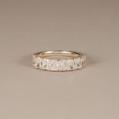 Sempre Radiant Cut 2.00ct Lab Diamond Half Eternity Ring in 18K Yellow Gold
