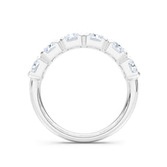 Sempre Bezel Radiant Cut 2.00ct Lab Diamond Half Eternity Ring in Platinum
