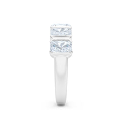 Sempre Bezel Radiant Cut 2.00ct Lab Diamond Half Eternity Ring in Platinum