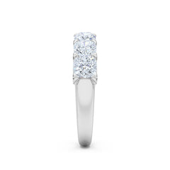 Sempre Cushion Cut 2.00ct Lab Diamond Half Eternity Ring in Platinum