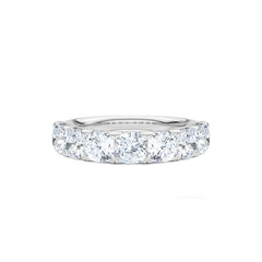 Sempre Cushion Cut 2.00ct Lab Diamond Half Eternity Ring in 18K White Gold
