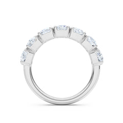 Sempre Bezel Cusion Cut 2.00ct Lab Diamond Half Eternity Ring in 18K White Gold