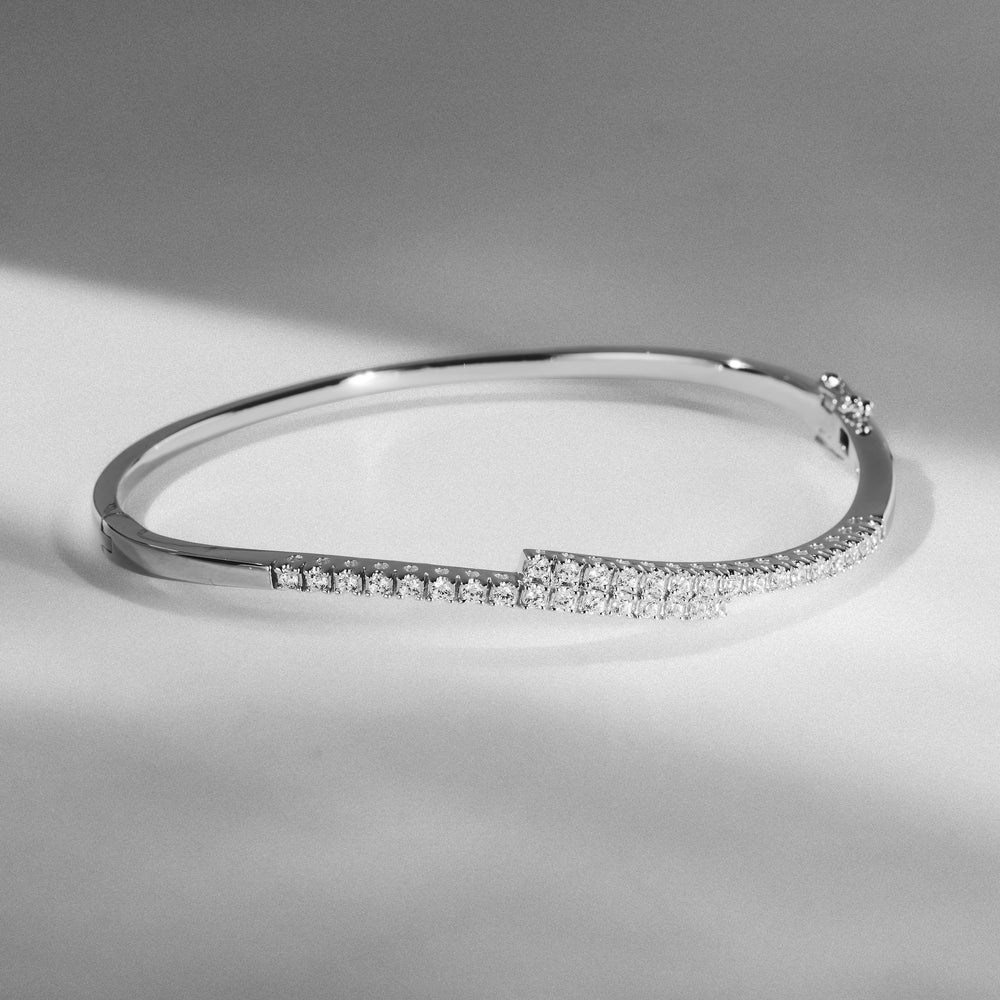 Lab Diamond Bangle 0.50ct in 925 Sterling Silver