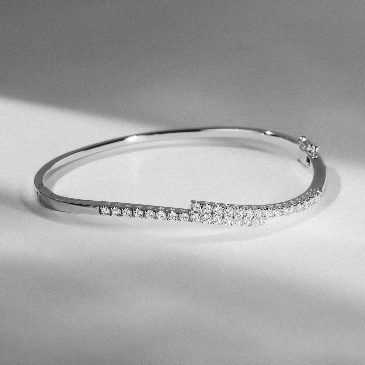 Lab Diamond Bangle 0.50ct in 925 Sterling Silver