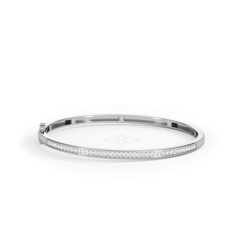 Heritage 0.50ct Round Cut Lab Diamond Bangle in Sterling Silver