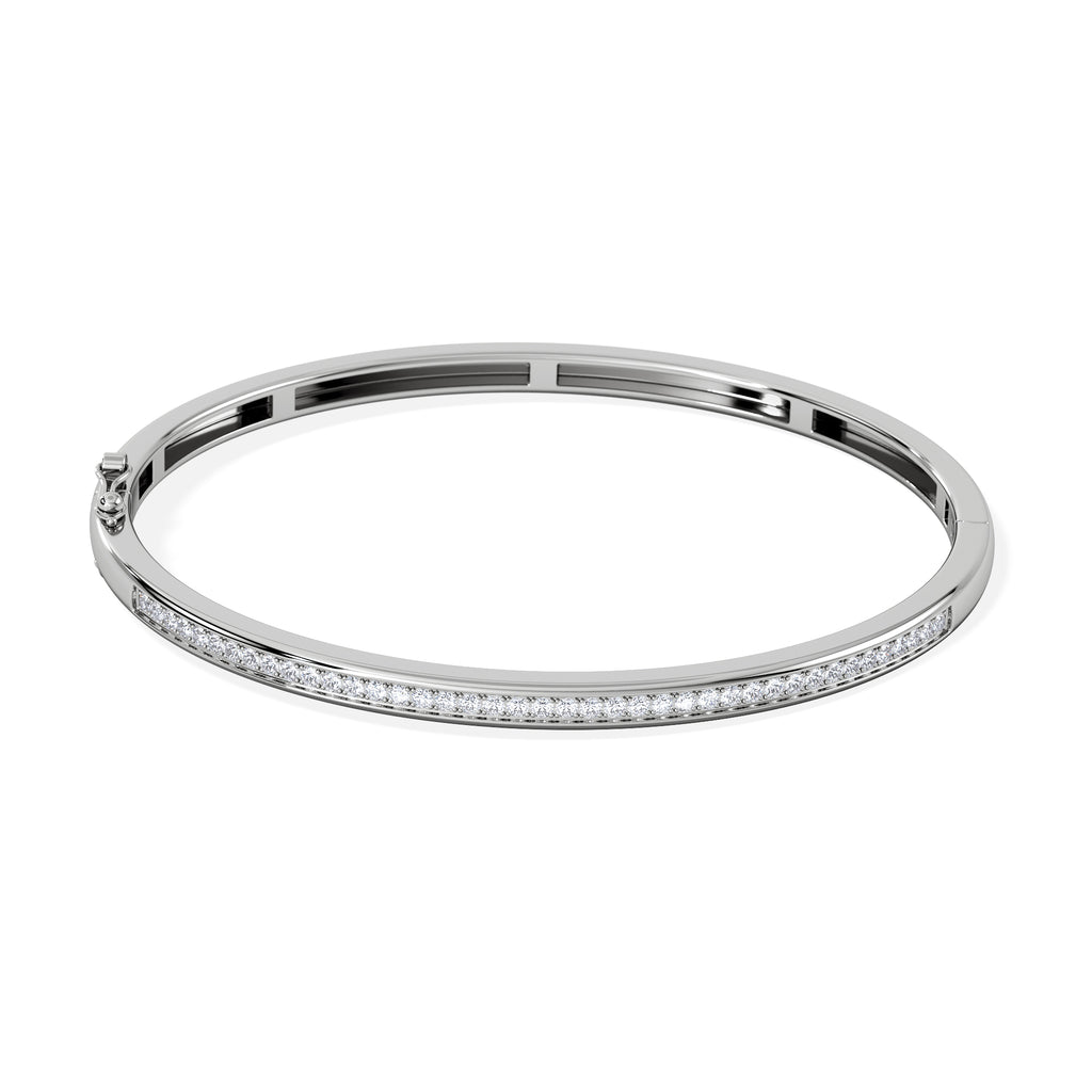 Heritage 0.50ct Round Cut Lab Diamond Bangle in Sterling Silver