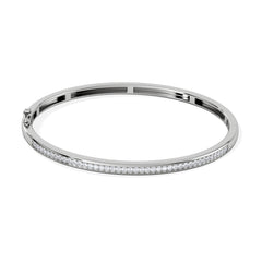 Heritage 0.50ct Round Cut Lab Diamond Bangle in Sterling Silver