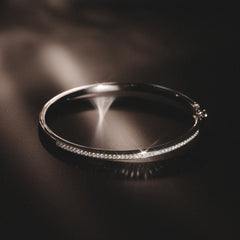 Heritage 0.50ct Round Cut Lab Diamond Bangle in Sterling Silver