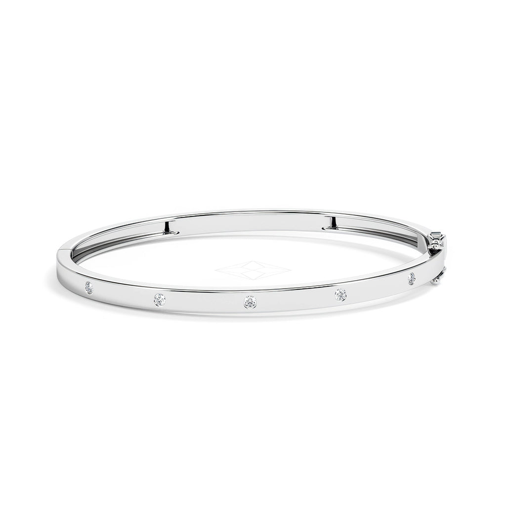 Élan 0.15ct Lab Diamond Bangle in Sterling Silver