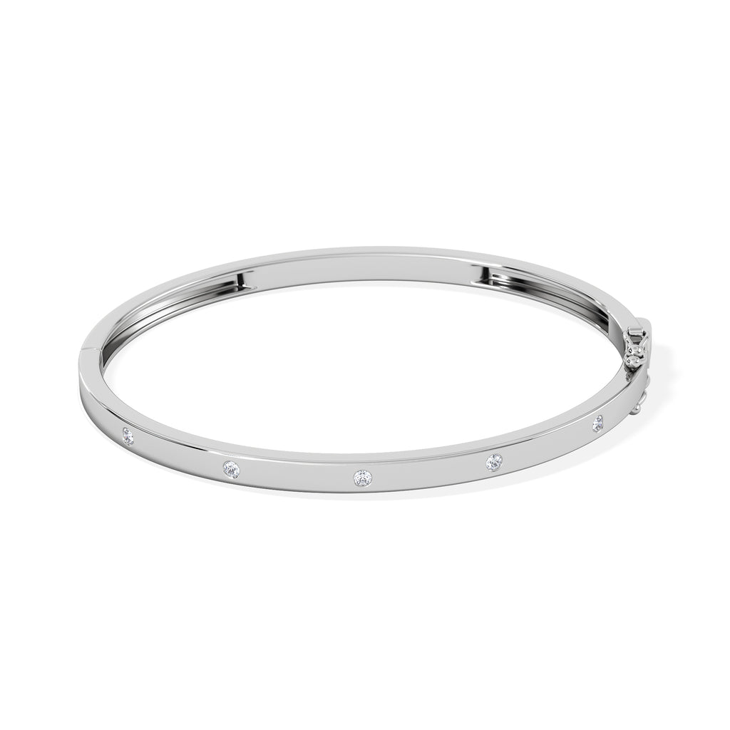 Élan 0.15ct Lab Diamond Bangle in Sterling Silver