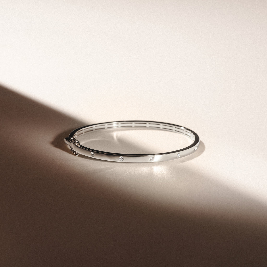 Élan 0.15ct Lab Diamond Bangle in Sterling Silver